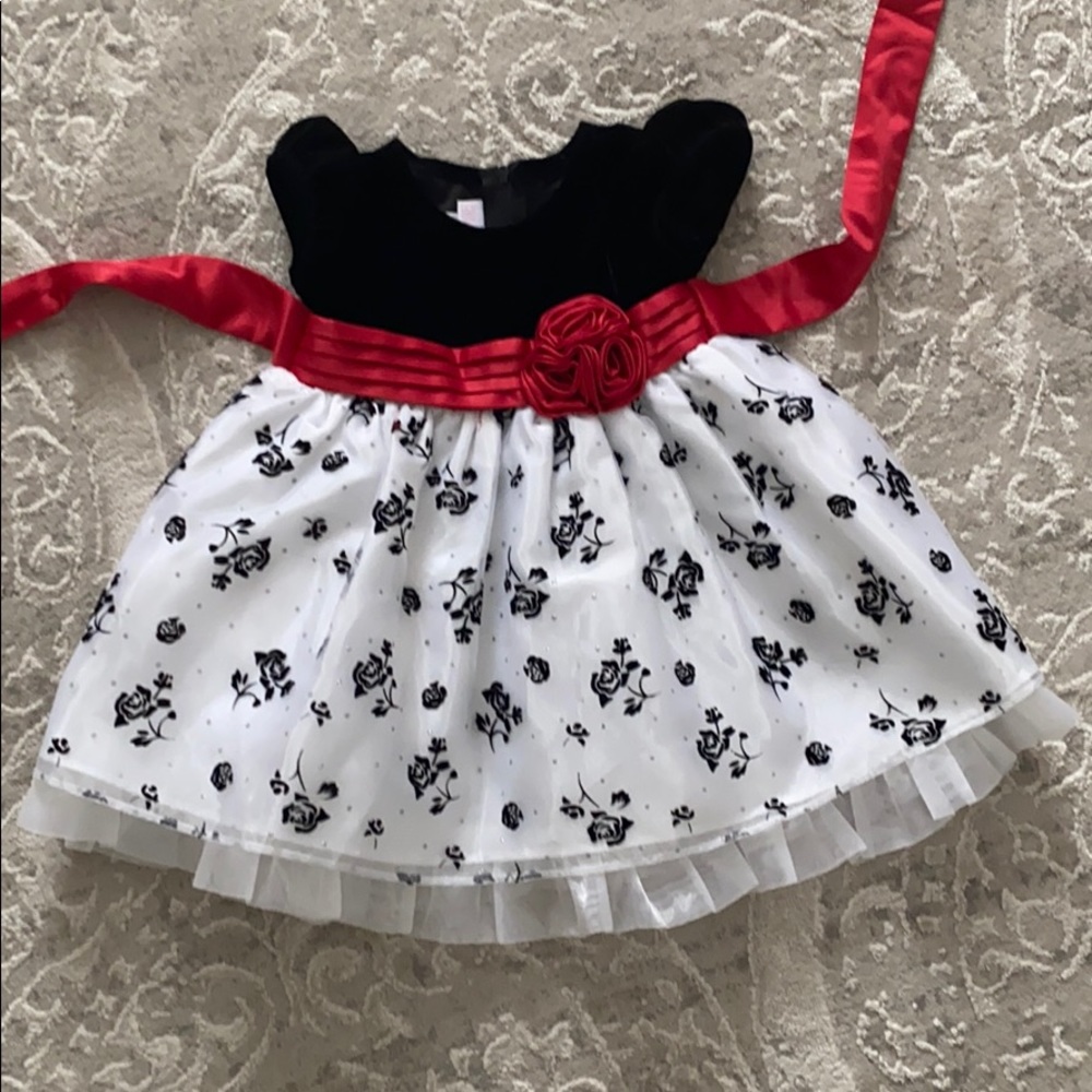Bonnie Baby Christmas Holiday Dress 12 month